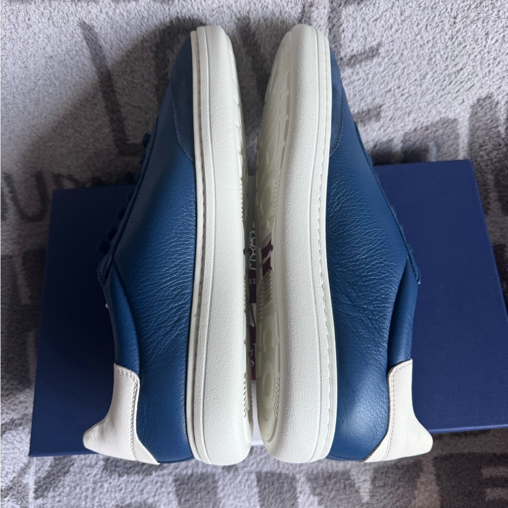 FINAL SALE Church’s  Boland 2 deerskin leather sneakers blue astral Size 9 NWB - Picture 7 of 11